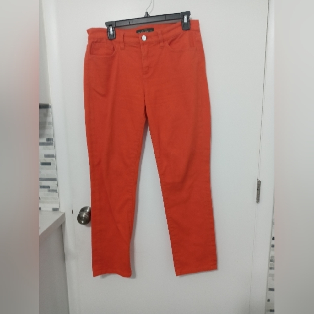 LRL LAUREN JEANS CO ORANGE 5 POCKET DESIGN DENIM JEANS 10